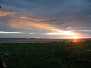 Summer sunset across the Papay Sound